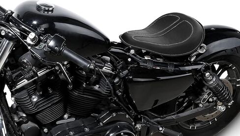 C.C. RIDER Motorcycle Solo Rider Seat - w/Spring Mount Bracket fits for Harley Davidson 2004-2006 XL, 2010-later XL, SPORTSTER 883 1200 XL models in Saudi Arabia