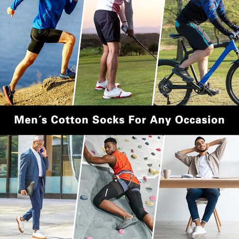 8 Pairs Mens 100% Cotton Non Slip No Show Socks, Low Cut Casual Invisible Socks. in Kuwait