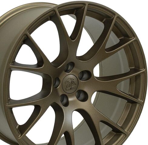 OE Wheels DG15 20 Inch Rims Fit Hellcat Style 5x115 20x9 / 20x10 Satin Bronze - Hollander 2528 (Set of 4) in Saudi Arabia