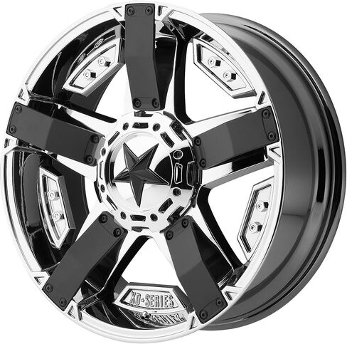 XD811 Rockstar II Bright PVD Wheel with Matte Black Accents (20x9"/5x127mm, 00mm offset) in Saudi Arabia