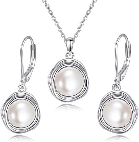 Poplyke 925 Sterling Silver Water Water Jewelry Pearl Meter in Saudi Arabia