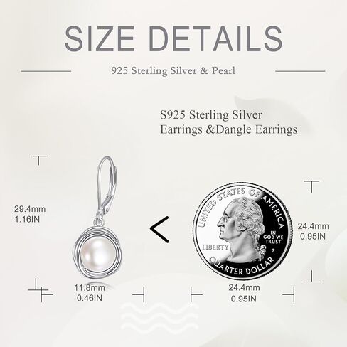 Poplyke 925 Sterling Silver Water Water Jewelry Pearl Meter in Saudi Arabia