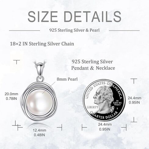 Poplyke 925 Sterling Silver Water Water Jewelry Pearl Meter in Saudi Arabia