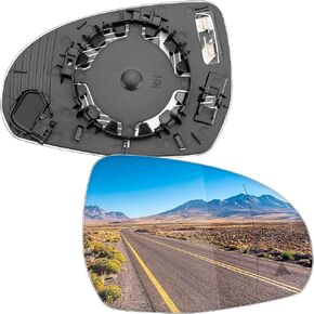 استبدال المرآة الجانبية للركاب لـ Mercedes Benz W206 C260 C300 C43 ، فئة W223 S ، X254 GLB ، V295 EQE ، V297 EQS - زجاج مرآة جانبية ، طاقة خلفية مدفوعة ومرايا بقعة عمياء. in Kuwait
