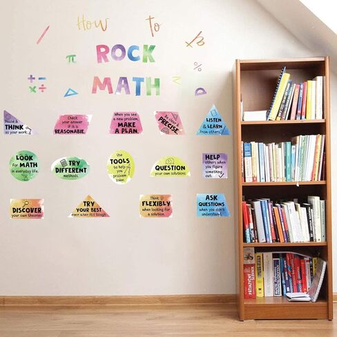 IARTTOP School Wall Decal, Stay Positive Colorful Polka Dots Wall Stickers, Inspirational Quote Sticker, Chemistry Proton Wall Art for Classroom Artwork Middle School Decor in Kuwait