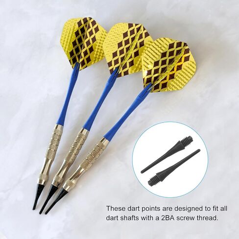 PATIKIL Plastic Dart Tips 2BA Thread, 30 Pack Soft Tip Dart Points Replacement Dart Accessories, Blue in Saudi Arabia