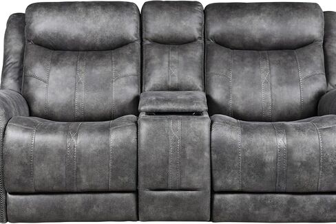 Comfortable Gray - Power Footrest and, Concealed Cupholders, Built-in Console Storage Transitional & in Armrest Console, in Saudi Arabia