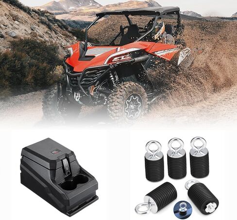KEMIMOTO UTV Center Console Bench Seat Box and Tie Down Anchor Compatible with Polaris Ranger XP 1000/Crew 2017-2025, Ranger 1000/Crew 2020-2025, Ranger XP 900/Crew 2013-2019 in Saudi Arabia