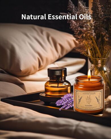 Scented Candles for Home, 16oz Large Amber Jar Scented Candle – Vanilla Soy Wax Candle with 100 Hour Burn Time, Long Lasting Aromatherapy Candle for Relaxing Home Fragrance & Gift Giving in Saudi Arabia