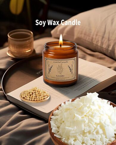 Scented Candles for Home, 16oz Large Amber Jar Scented Candle – Vanilla Soy Wax Candle with 100 Hour Burn Time, Long Lasting Aromatherapy Candle for Relaxing Home Fragrance & Gift Giving in Saudi Arabia