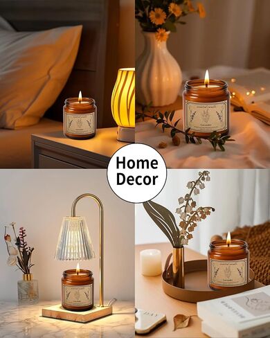 Scented Candles for Home, 16oz Large Amber Jar Scented Candle – Vanilla Soy Wax Candle with 100 Hour Burn Time, Long Lasting Aromatherapy Candle for Relaxing Home Fragrance & Gift Giving in Saudi Arabia