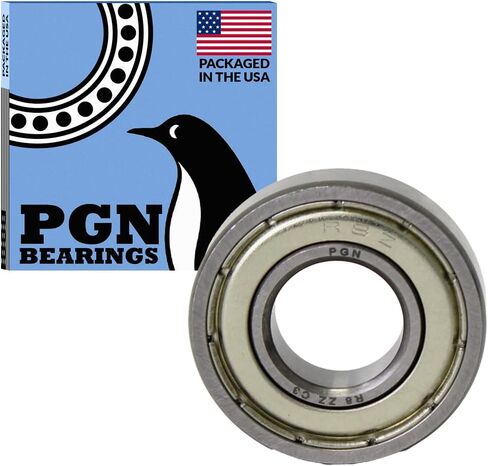 محامل PGN (10 عبوات) R8-ZZ - محمل كروي مختوم من الصلب الكروم المشحم - محامل 1/2 بوصة × 1-1/8 بوصة × 5/16 بوصة مع درع معدني ودعم دورة في الدقيقة العالية in Kuwait