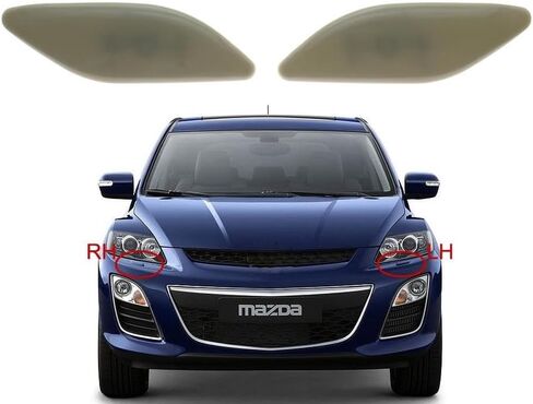 ل Mazda CX-7 Cx7 2009 2010 2011 2012 الوفير الأمامي المصباح الأمامي غطاء الفوهة الغسيل Cap EH66-51-8H1 EH66-51-8G1 (مجموعة سوداء) in Saudi Arabia