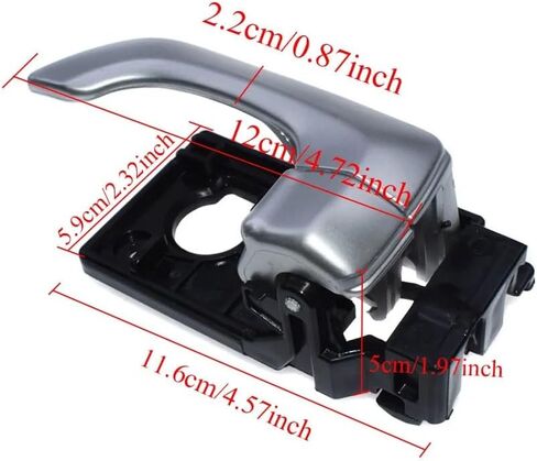 السيارة داخل الباب الداخلي مقابض كروم اليسار/اليمين ل Kia Optima Magentis 2006 2007 2008 2009 2010 82610-2g000 82620-2g000 (يميني الأسود) in Saudi Arabia
