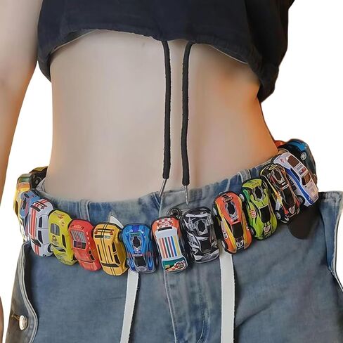 Richtrue Toy Car Cute Y2K Belt Retro Vintage 2000s Bucky Belts Women Trendy Goth Association Emo Grunge Streetwear in Kuwait