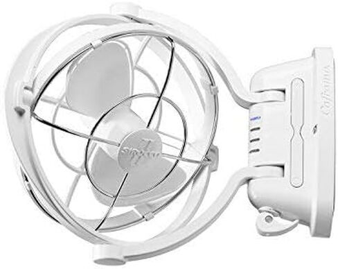 Sirocco II™ Fan from by Caframo. 12V/24V Auto-Sensing DC, Omnidirectional Low-Power Draw Fan for Boats and RVs. Hardwire Installation Required. Made in Canada. Black. in Saudi Arabia