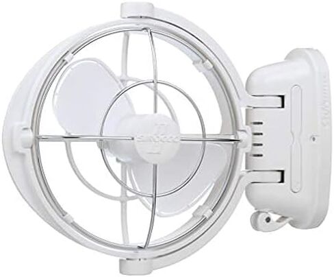 Sirocco II™ Fan from by Caframo. 12V/24V Auto-Sensing DC, Omnidirectional Low-Power Draw Fan for Boats and RVs. Hardwire Installation Required. Made in Canada. Black. in Saudi Arabia