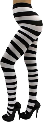 Luxury Divas Horizontal Striped Tights in Saudi Arabia