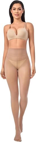 2 Pairs Indestructible Tights for Women，Shiny Pantyhose High Waist Plus Size Tights Ultra-Soft in Kuwait