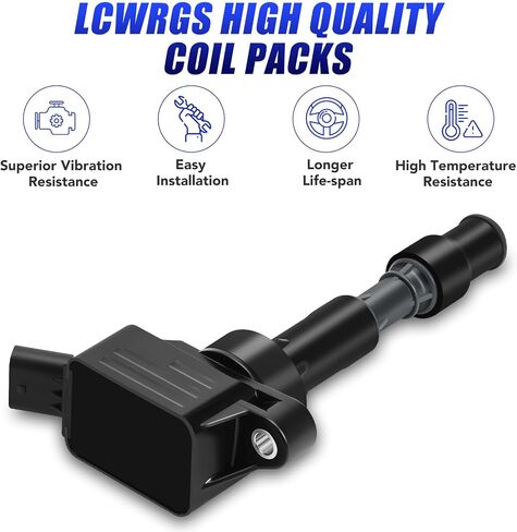 Set of 4 Ignition Coil Pack and Spark Plug Fits for 2.0 2016 2017 2018 2019 2020 2021 Hyundai Elantra Kona Sonata V-eloster Kia Forte Optima Soul 2.0L Replaces# UF816 in Saudi Arabia