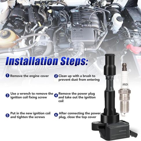 Set of 4 Ignition Coil Pack and Spark Plug Fits for 2.0 2016 2017 2018 2019 2020 2021 Hyundai Elantra Kona Sonata V-eloster Kia Forte Optima Soul 2.0L Replaces# UF816 in Saudi Arabia