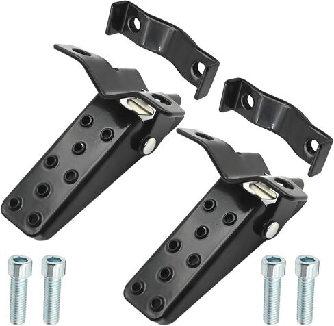 2pcs أوتاد قدم دراجة نارية سوداء ، ودواد القدم القابل للطي ، دواسة قابلة للطي ، دواسة قابلة للطي للدراجة الصغيرة atv utv go karts in Saudi Arabia