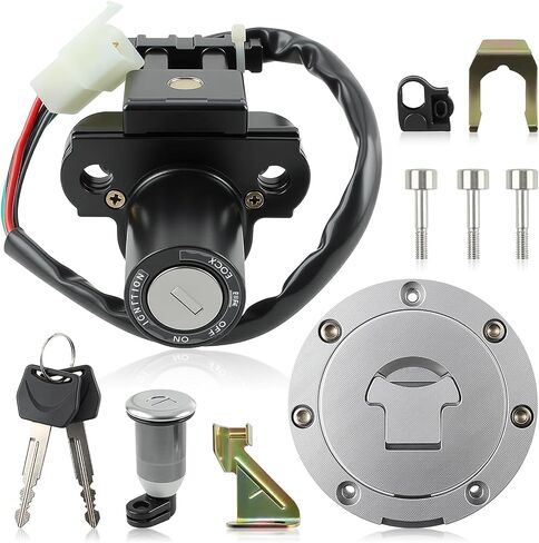 Motoall Ignition Lock Switch Cap Cap Cap Lock Set Set Set Metaluced Fit لـ Honda CBR600RR CBR900RR CBR600F4I CBR1000RR CBR1100XX CBR929RR CBR954RR in Saudi Arabia
