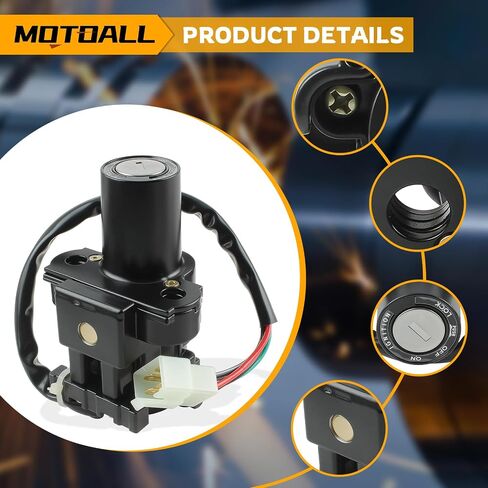 Motoall Ignition Lock Switch Cap Cap Cap Lock Set Set Set Metaluced Fit لـ Honda CBR600RR CBR900RR CBR600F4I CBR1000RR CBR1100XX CBR929RR CBR954RR in Saudi Arabia