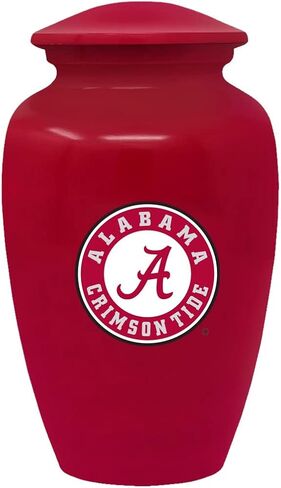 Aremiteiteurn's NCAA College College Cremation Cremation Cremation - الجنازة المصنوعة يدويًا للبالغين لـ Ashes Metal Collegiate (Alabama with Seal ، Red) in Kuwait