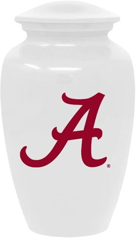 Aremiteiteurn's NCAA College College Cremation Cremation Cremation - الجنازة المصنوعة يدويًا للبالغين لـ Ashes Metal Collegiate (Alabama with Seal ، Red) in Kuwait