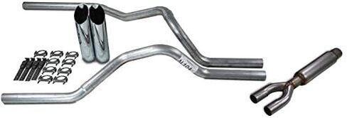 مجموعات عادم الشاحنات - خط المتجر مزدوج العادم Sytem 2.5 بوصة من الألومنيوم الزجاجي نصائح الكروم in Kuwait