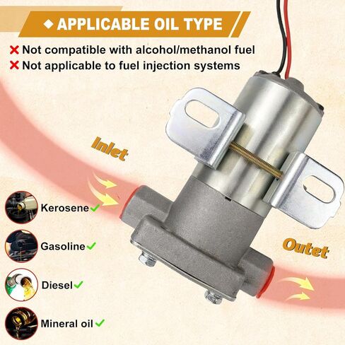 USTAR 97 GPH مضخة الوقود الكهربائية 7 PSI يستبدل 12-801-1 استخدام متعدد الوظائف سهل التثبيت (97 GPH) in Saudi Arabia