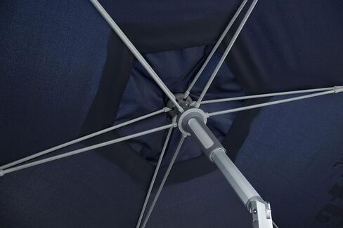 Heininger 1205 Navy 8.5' Push-Up Market Style Umbrella in Saudi Arabia