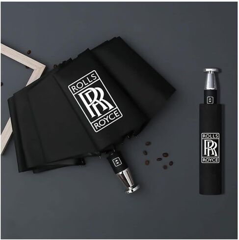 Umbrella with Car Logo for Rolls-Royce Cullinan Dawn Ghost Phantom Wraith, Sun Umbrella Uv Protection Travel Umbrella Men Women Umbrella Outdoor Accessories in Saudi Arabia