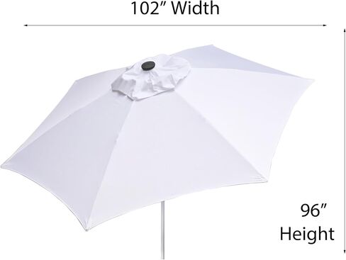 Heininger 1205 Navy 8.5' Push-Up Market Style Umbrella in Saudi Arabia