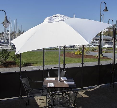 Heininger 1205 Navy 8.5' Push-Up Market Style Umbrella in Saudi Arabia