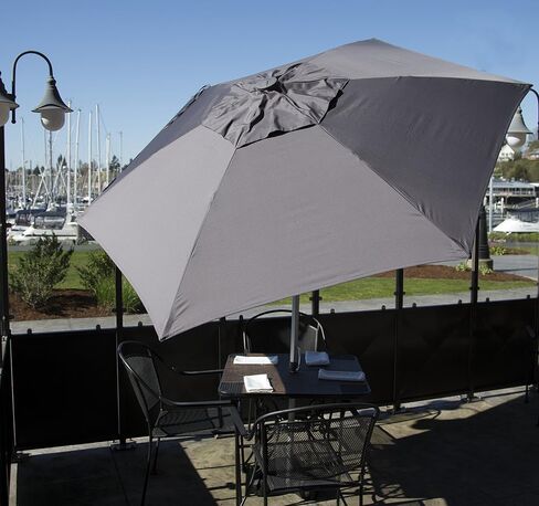Heininger 1205 Navy 8.5' Push-Up Market Style Umbrella in Saudi Arabia