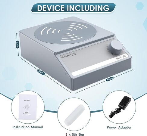Magnetic Stirrer w/Timer, 100fl.oz Digital Magnetic Stir Plate, Magnetic Mixer w/LCD Display, Lab Stirrer w/Stir Bar (NO Heating) in Saudi Arabia