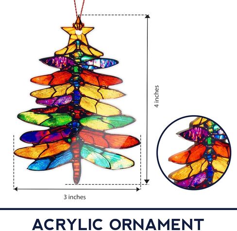 Dragonfly Christmas Ornament for Tree, Dragonfly Gifts for Women, Christmas Tree Ornaments Decor, Dragon Fly Gift for Women, Dragonflies Theme Gift Ornament Decor, Birthday Gift for Mom, Girl, Friends in Kuwait