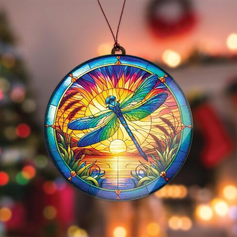 Dragonfly Christmas Ornament for Tree, Dragonfly Gifts for Women, Christmas Tree Ornaments Decor, Dragon Fly Gift for Women, Dragonflies Theme Gift Ornament Decor, Birthday Gift for Mom, Girl, Friends in Kuwait