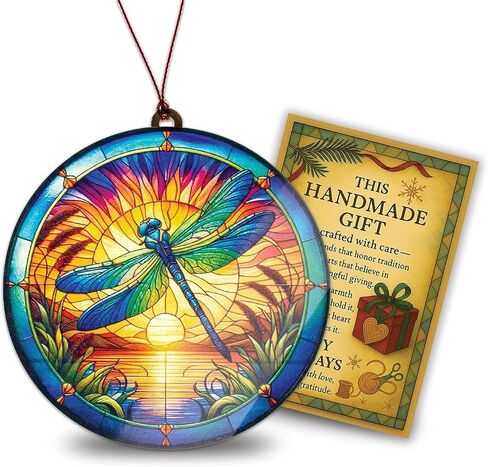 Dragonfly Christmas Ornament for Tree, Dragonfly Gifts for Women, Christmas Tree Ornaments Decor, Dragon Fly Gift for Women, Dragonflies Theme Gift Ornament Decor, Birthday Gift for Mom, Girl, Friends in Kuwait