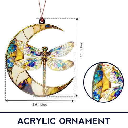 زخرفة عيد الميلاد اليونونفلي للأشجار ، هدايا اليعسوب للنساء ، ديكور زخارف شجرة عيد الميلاد ، هدية ذبابة التنين للنساء ، ديكور زخرفة هدية دراجونفليز ، هدية عيد ميلاد للأم ، الفتاة ، الأصدقاء in Kuwait