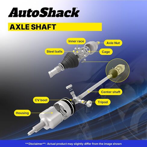 AutoShack Front CV Axle Shaft Assembly Set of 2 Replacement for 2007-2012 Nissan Sentra FWD Driver and Passenger Side DSK058057 in Saudi Arabia