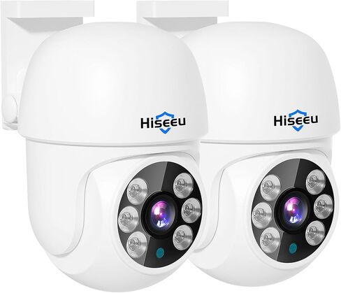 كاميرا أمان سلكية Hiseeu 5MP تناظرية/AHD/CVI/XVI 2560 TVL، كاميرا قبة لنظام كاميرا أمان تناظري 5MP/1080P، رؤية ليلية واضحة تصل إلى 60 قدمًا، جدار الوصول عن بعد وحامل السقف in Kuwait