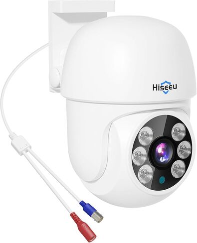 كاميرا أمان سلكية Hiseeu 5MP تناظرية/AHD/CVI/XVI 2560 TVL، كاميرا قبة لنظام كاميرا أمان تناظري 5MP/1080P، رؤية ليلية واضحة تصل إلى 60 قدمًا، جدار الوصول عن بعد وحامل السقف in Kuwait