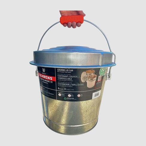 سلة المهملات بغطاء من الفولاذ المقاوم للصدأ سعة 6 جالون من Behrens (6 جالون) مصنوعة في الولايات المتحدة الأمريكية (رفان) in Kuwait