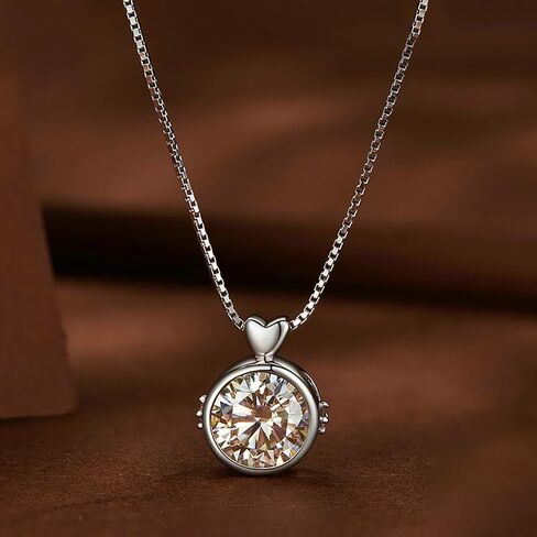14K الذهب جميل 1CT VVS2 D-Color Round Round Diamond Netlace للنساء مع 19.69 في السلسلة ، وقطعة مجوهرات للنساء اللطيفة والحلوة ليوم عيد الحب in Saudi Arabia