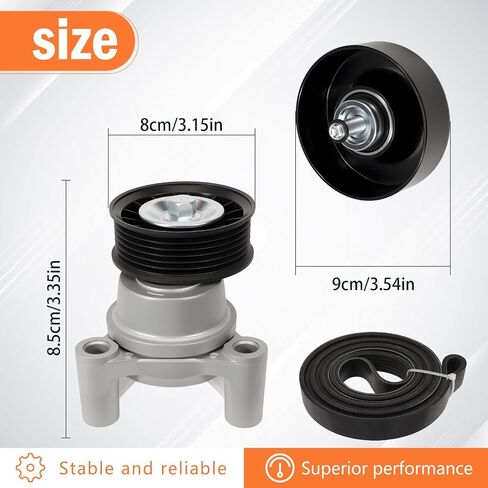 39083 Drive Belt Telectioner Pulley متوافق مع Silverado 1500 Sierra 1500 2009 2010 2011 2012 2013 Avalanche 2009 Hummer H2 90K-39083A Serpentine Belt Drive 49275 19193110 88929140 12609719 in Saudi Arabia
