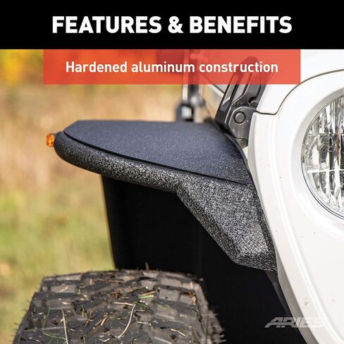 Aries 1500203 محكم الألومنيوم الأسود الجبهي الجيب Wrangler JL Gladiator JT Fender Flares in Saudi Arabia