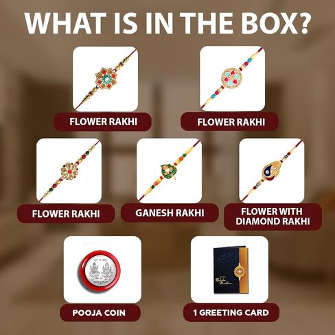 Periapt Golden Rakhi Thread Bracelets for Brother – Traditional Indian Festival Bands for Raksha Bandhan, Handmade Ethnic Rakhi Combo with Decorative Packaging in Saudi Arabia